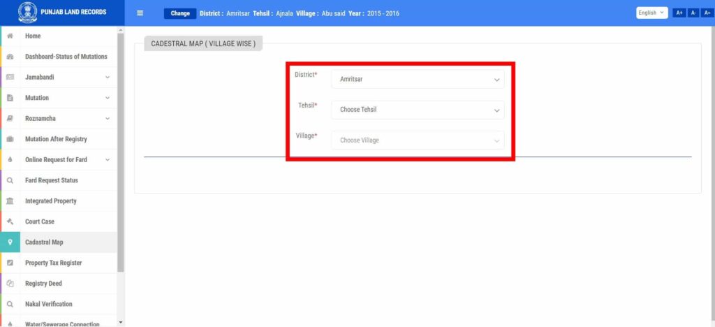 Punjab Bhu Naksha Online Check
